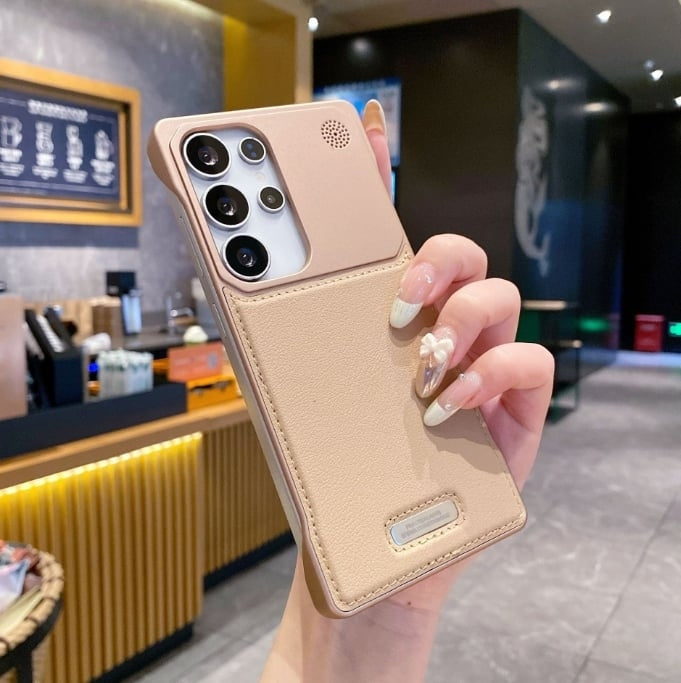 Bezramkowe skórzane etui z wbudowanym magnetyzmem i aromaterapią do Samsung Galaxy S25 S24 S23 S22 Ultra