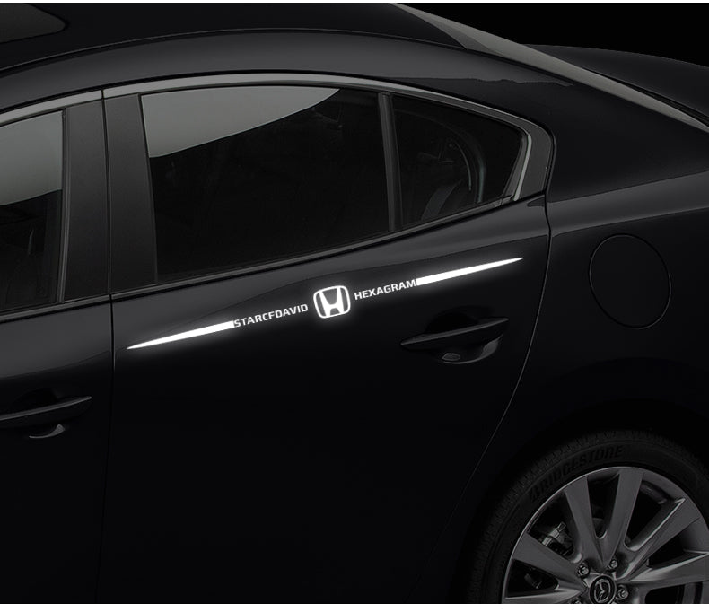 Naklejka samochodowa 3D kolorowa, laserowo odblaskowa, 4 szt.