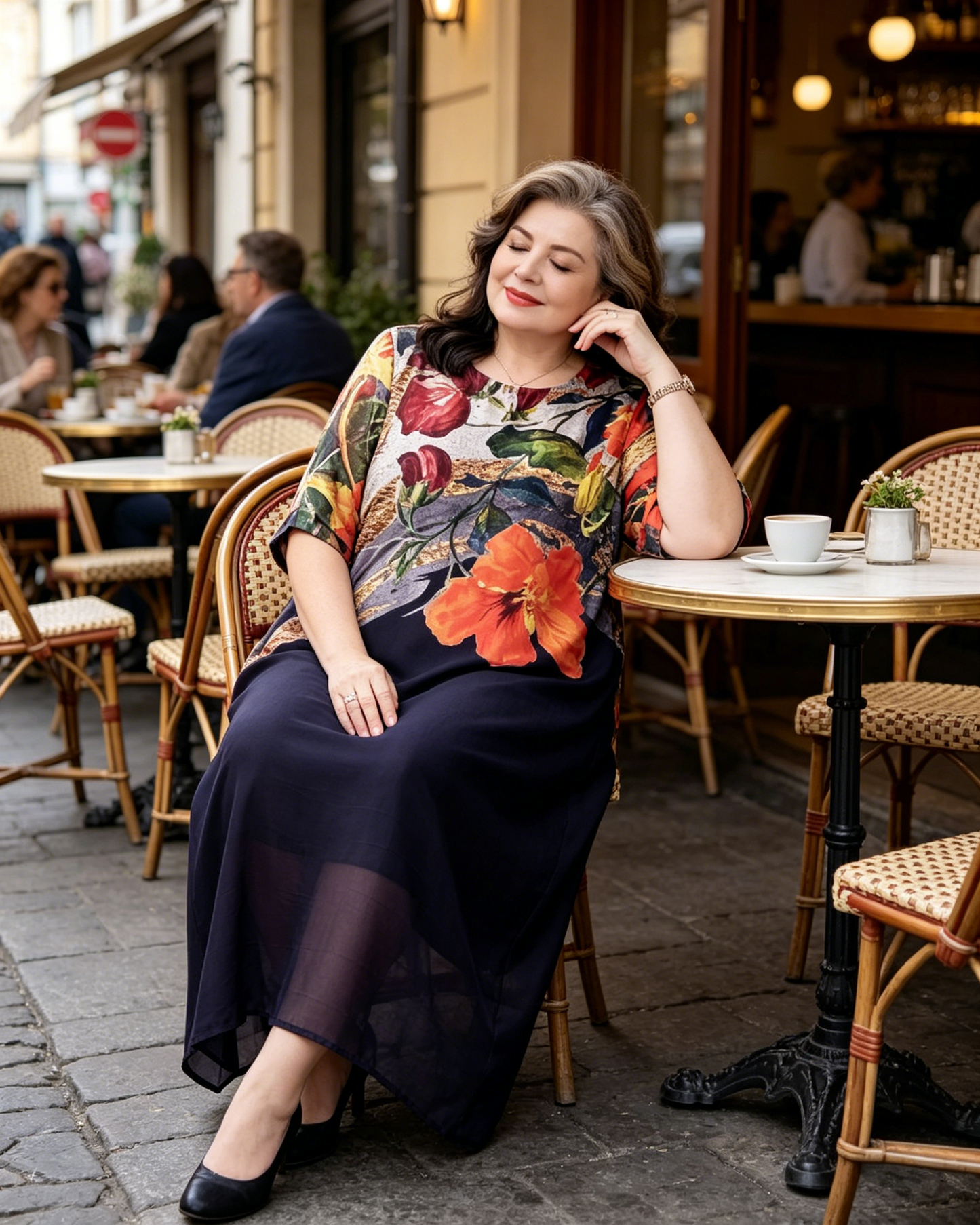 👗Eleganckie sukienki damskie w kwiaty w dużych rozmiarach