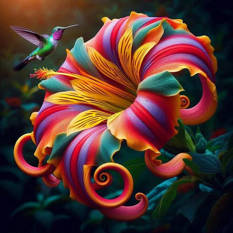Nasiona kwiatów spiralnych Rainbow Swirl – rzadki kwiat