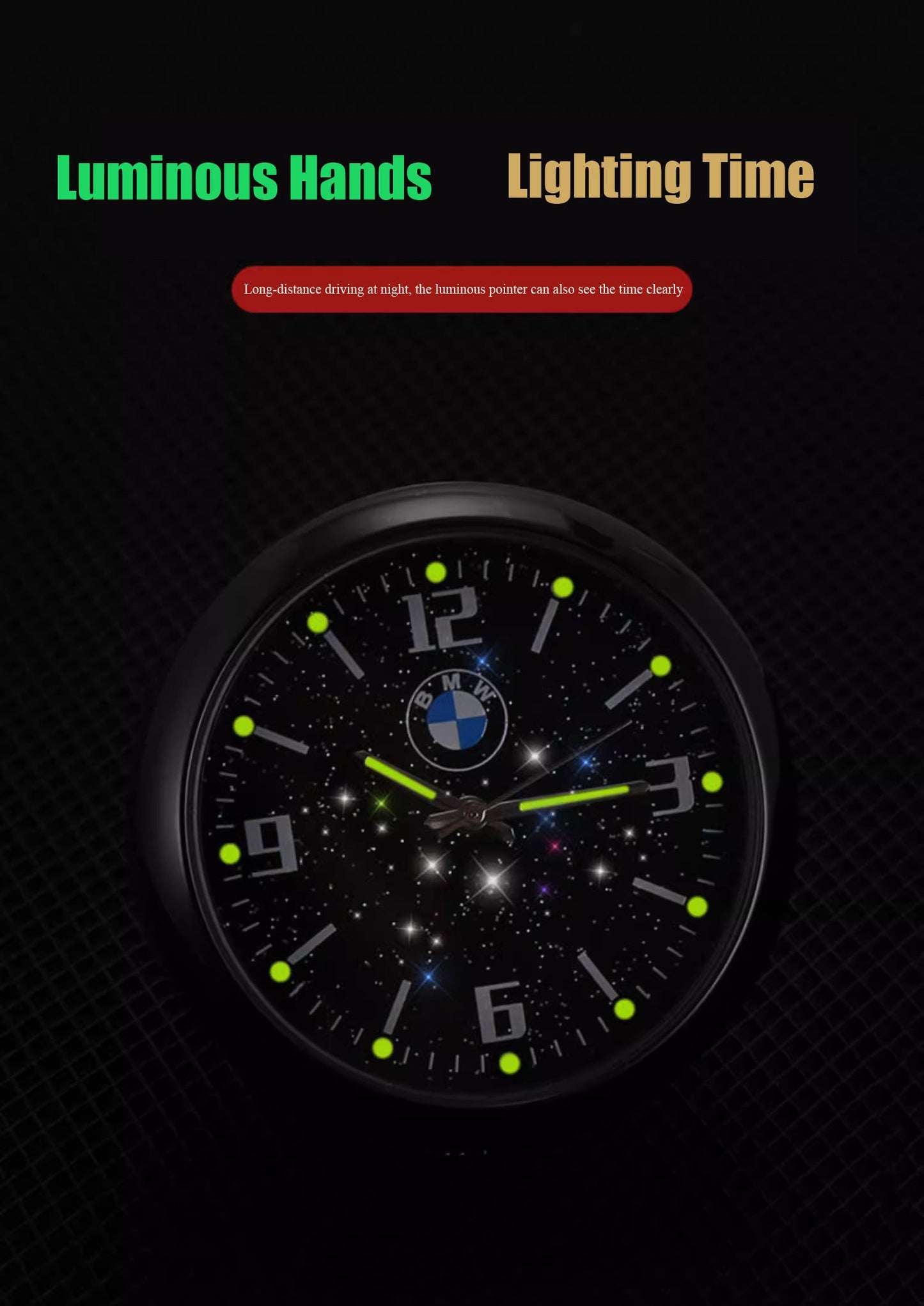 Gorąca wyprzedaż ✨50% zniżki ✨Świecący zegarek kwarcowy do samochodu