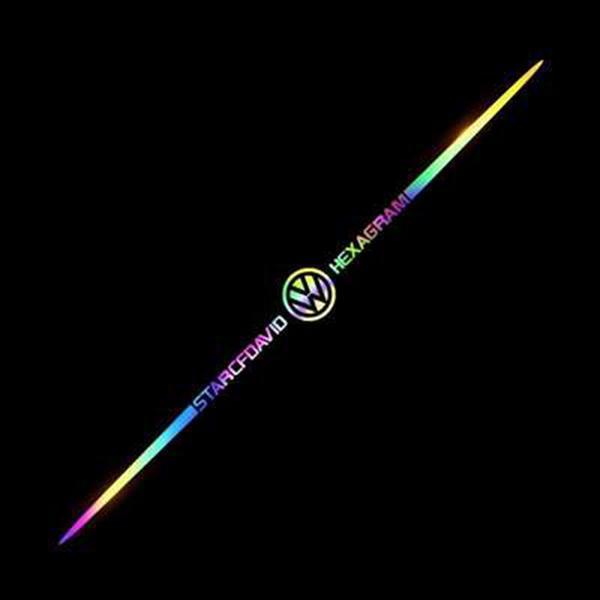 Naklejka samochodowa 3D kolorowa, laserowo odblaskowa, 4 szt.