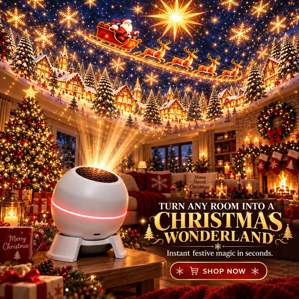🎅OSTATNI DZIEŃ WYPRZEDAŻY – 49% ZNIŻKI – 🔥 Zamień każdy pokój w świąteczną krainę czarów – świąteczna lampka nocna z projekcją