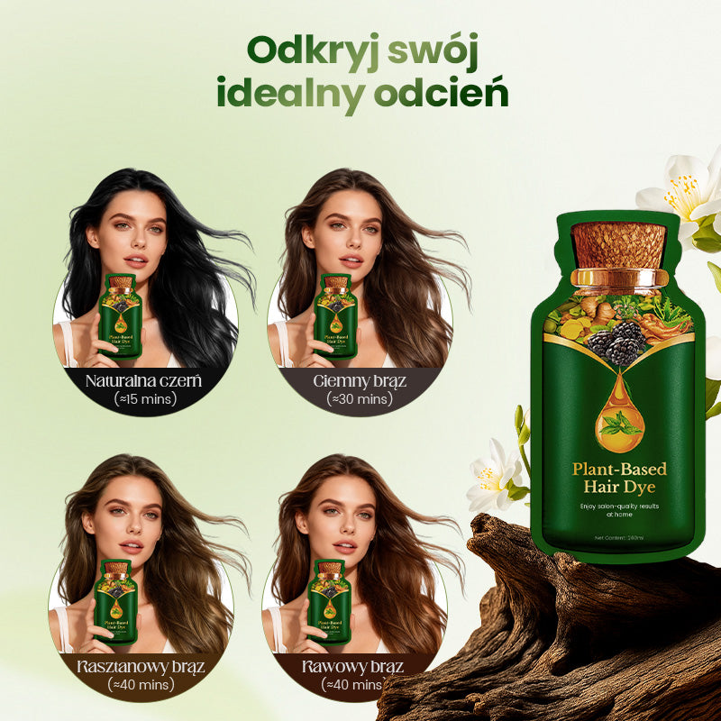 Delikatna roślinna farba do włosów – szybko działająca