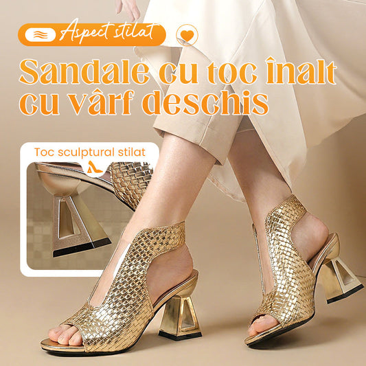 🏖️👠Eleganckie sandały na wysokim obcasie z odkrytymi palcami dla kobiet – smukłe nogi, wygodne chodzenie 👡