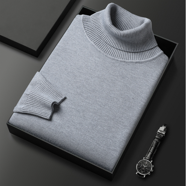 Męski sweter premium w jednolitym kolorze