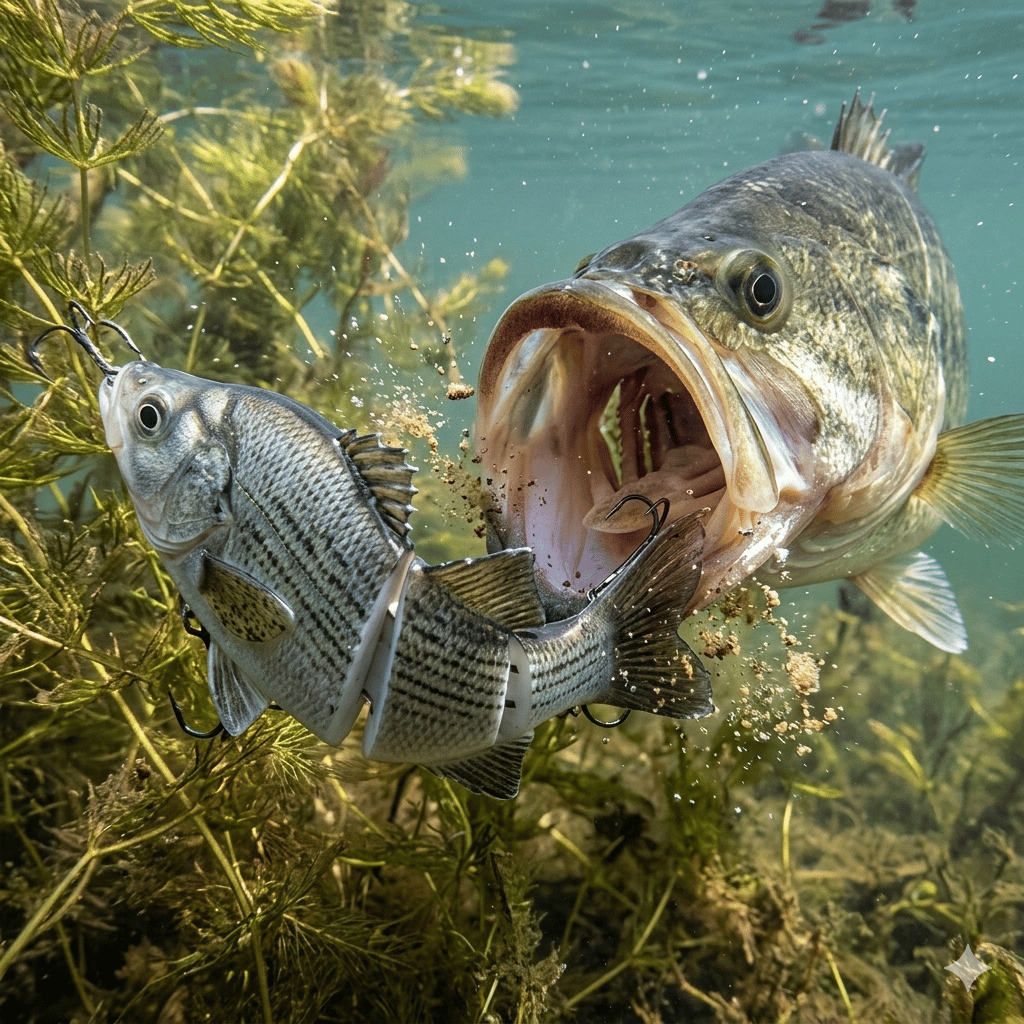 🌊Zdominuj wodę: Ozark Trail 5-calowy wieloczęściowy swimbait na białego bassa🐟