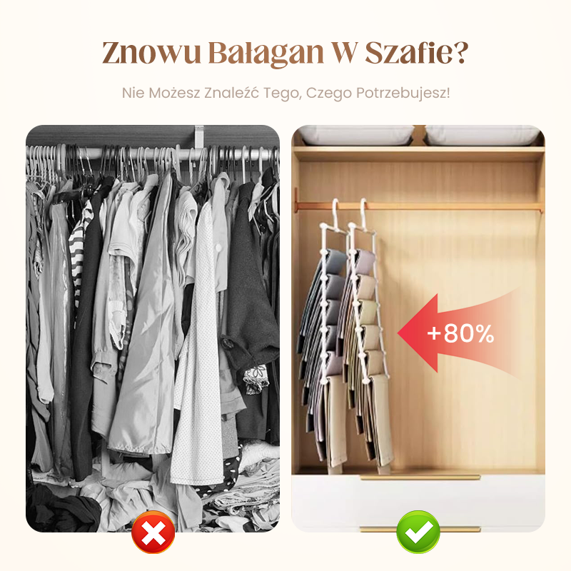 Wielofunkcyjny wieszak na spodnie