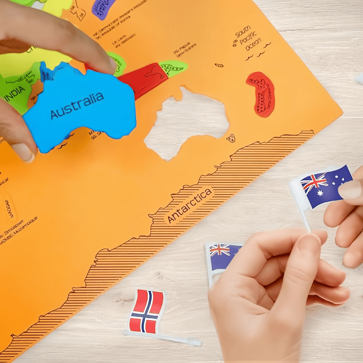 🔥🌍 Zestaw puzzli z mapą świata i USA
