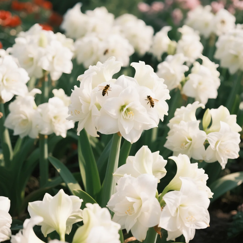 🌺Podwójne cebule amarylisów o zapachu kwiatów – kwitnące w 40 dni