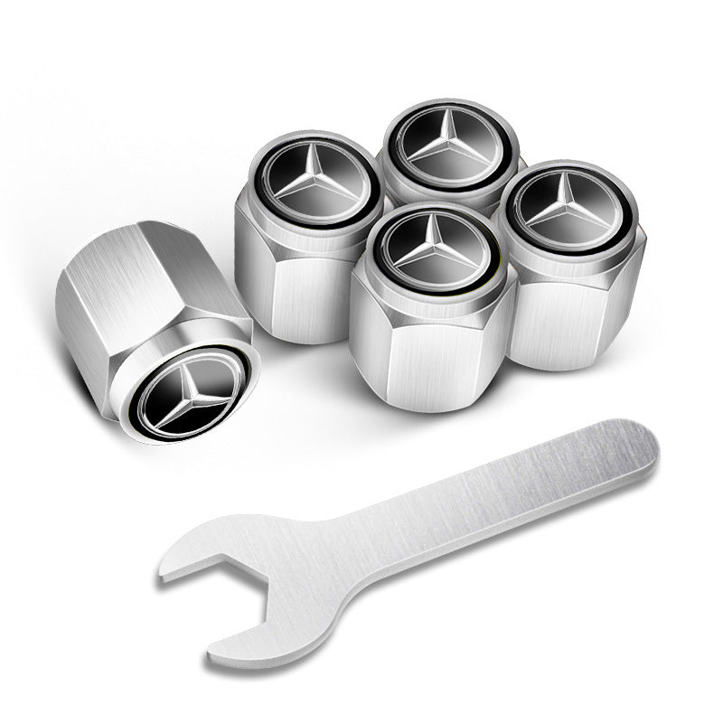 🔥Nakrętki na wentyle do opon samochodowych (5 szt. + 1 szt. klucza)