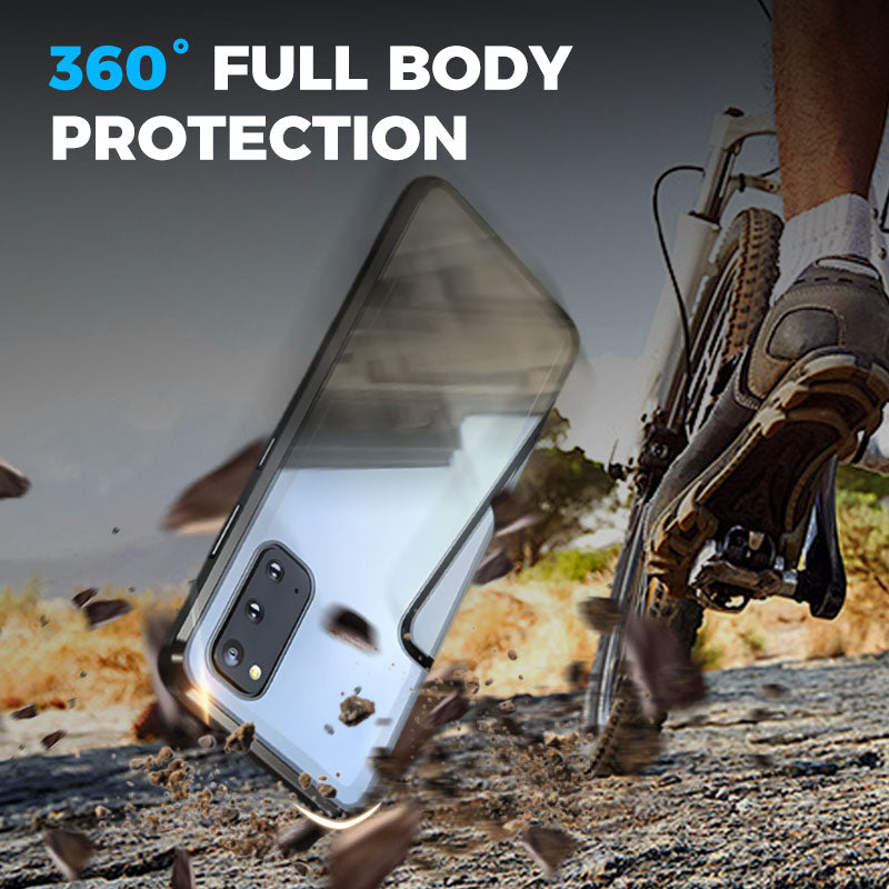 💥Etui magnetyczne z hartowanego szkła, dwustronne, do telefonów Samsung serii S23-S25