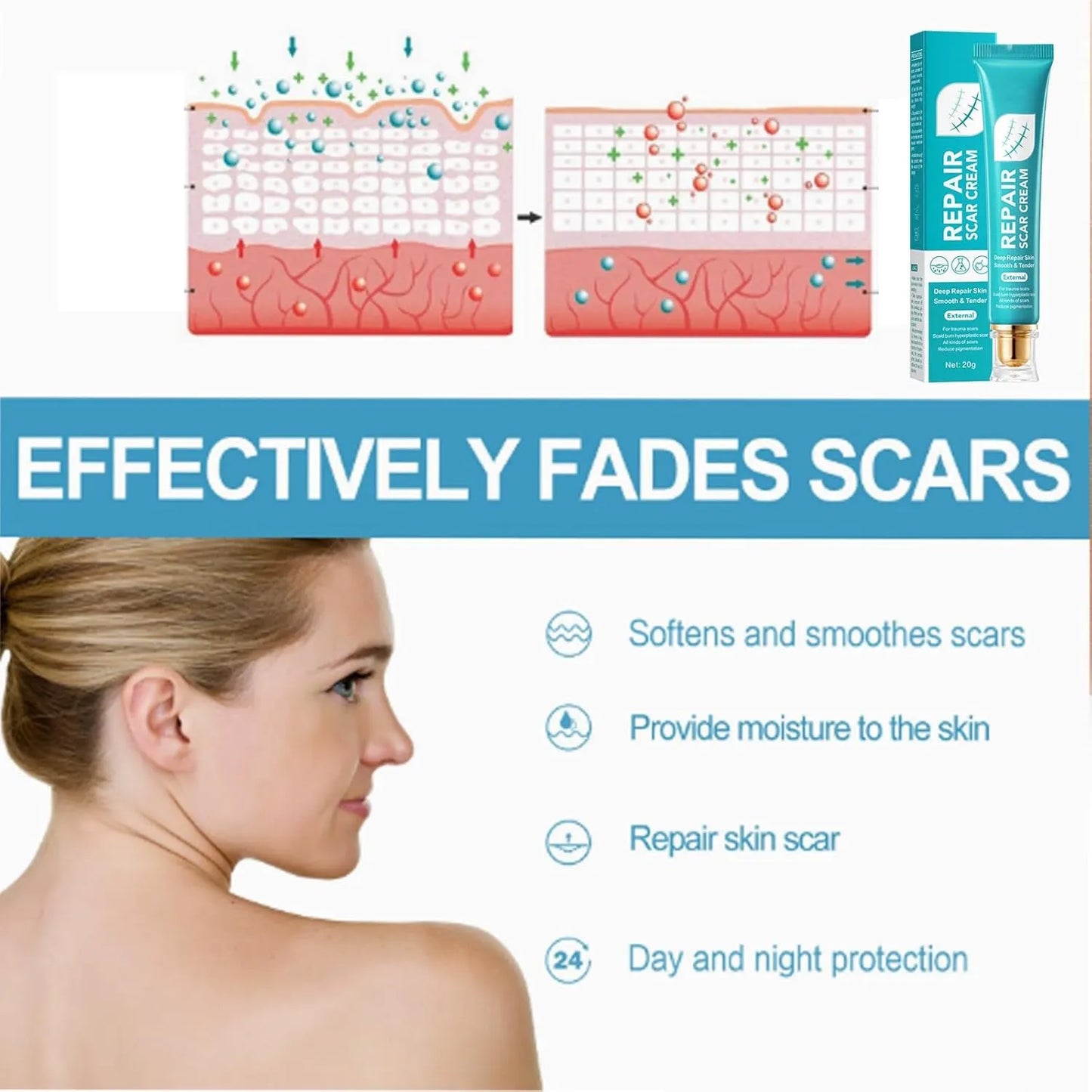 🔥Ostatni dzień 50% zniżki – 🩹Krem do naprawy blizn Alcuras® Advanced Scar Repair Cream✨