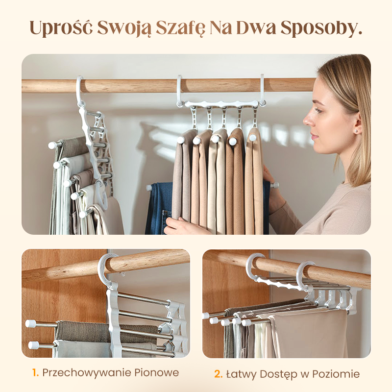 Wielofunkcyjny wieszak na spodnie