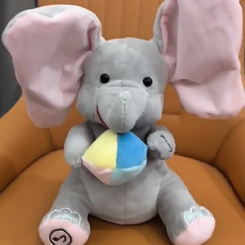 🎁🐘 Śliczna pluszowa zabawka w kształcie słonia do zabawy w chowanego