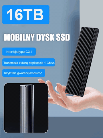 16TB Duża Pojemność Przenośny Mini Dysk SSD Type-C