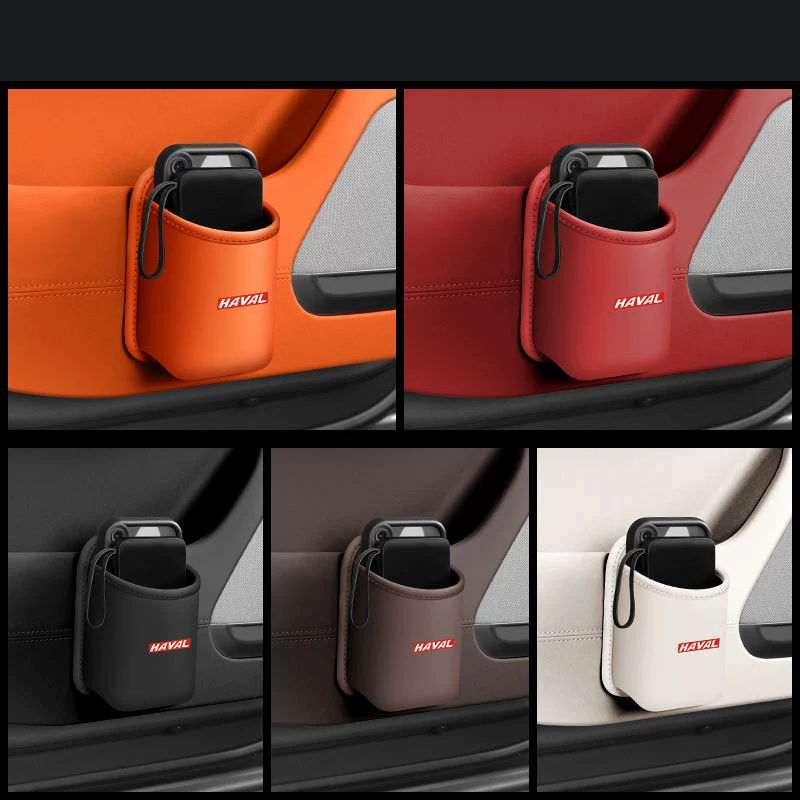 Leather Car Cup Holder Organizer