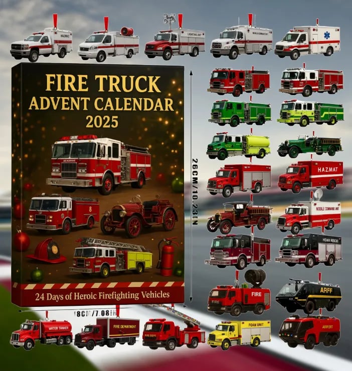 🚒🔥KALENDARZ ADWENTOWY WÓZÓW STRAŻACKICH 2025🎁🌲