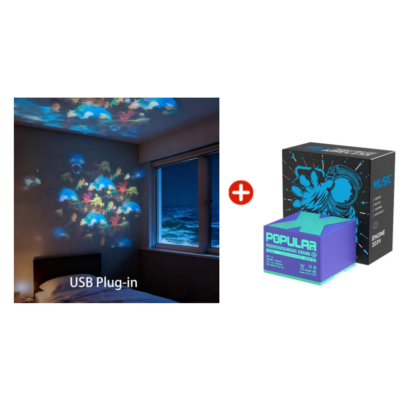 ✨Dynamicznie obracająca się lampa projekcyjna LED