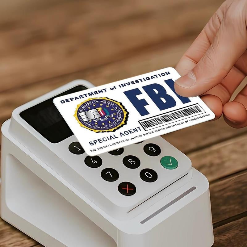 🔥Zestaw skórek kart tajnego agenta: wzory FBI/ICE • Naklejki do cosplayu i na prezenty