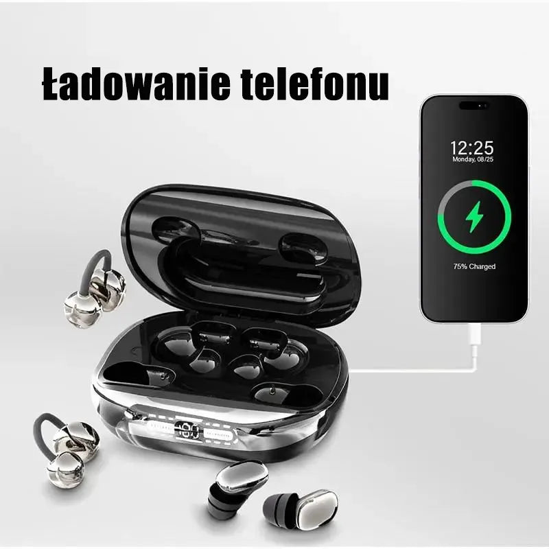 Bezprzewodowe słuchawki 3 w 1 z etui ładującym (funkcja powerbanku)