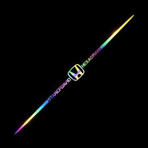 Naklejka samochodowa 3D kolorowa, laserowo odblaskowa, 4 szt.