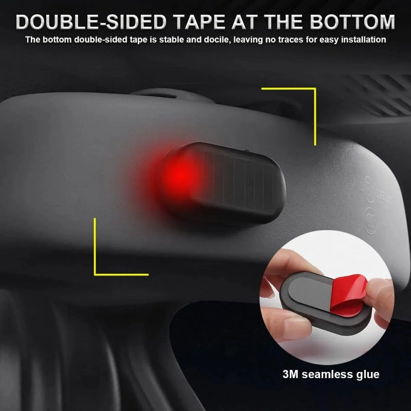 Lampka alarmowa do samochodu zasilana energią słoneczną