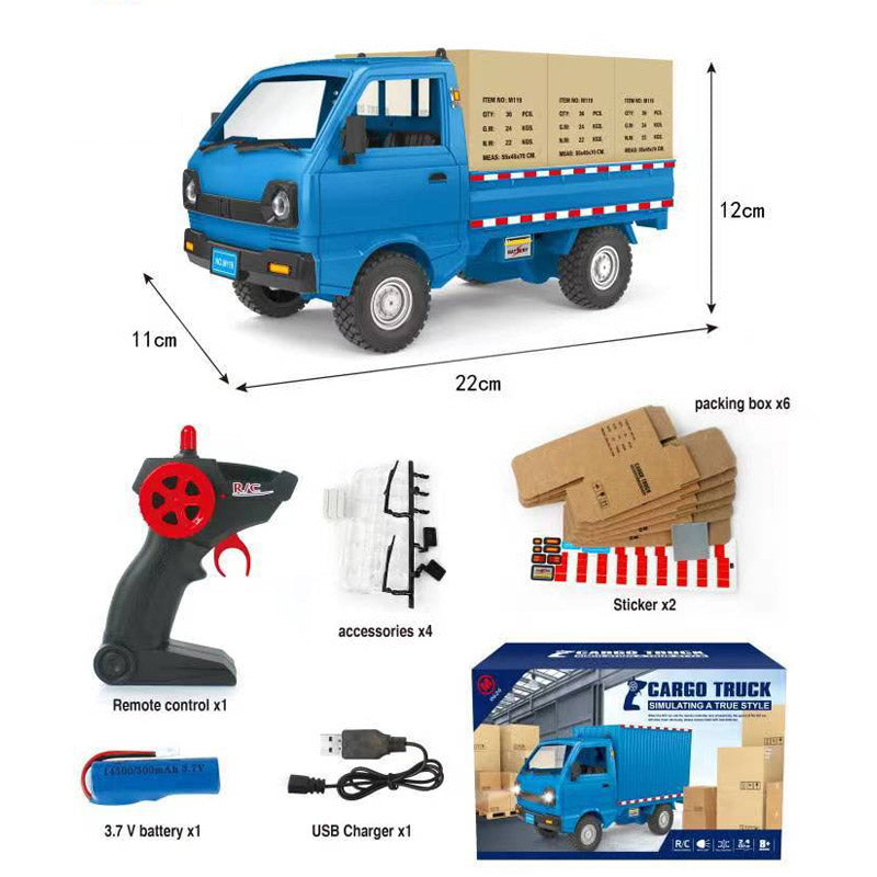 🔥🎁 Zabawka w postaci ciężarówki kontenerowej, zdalnie sterowanej i ładowalnej 🎮🚚