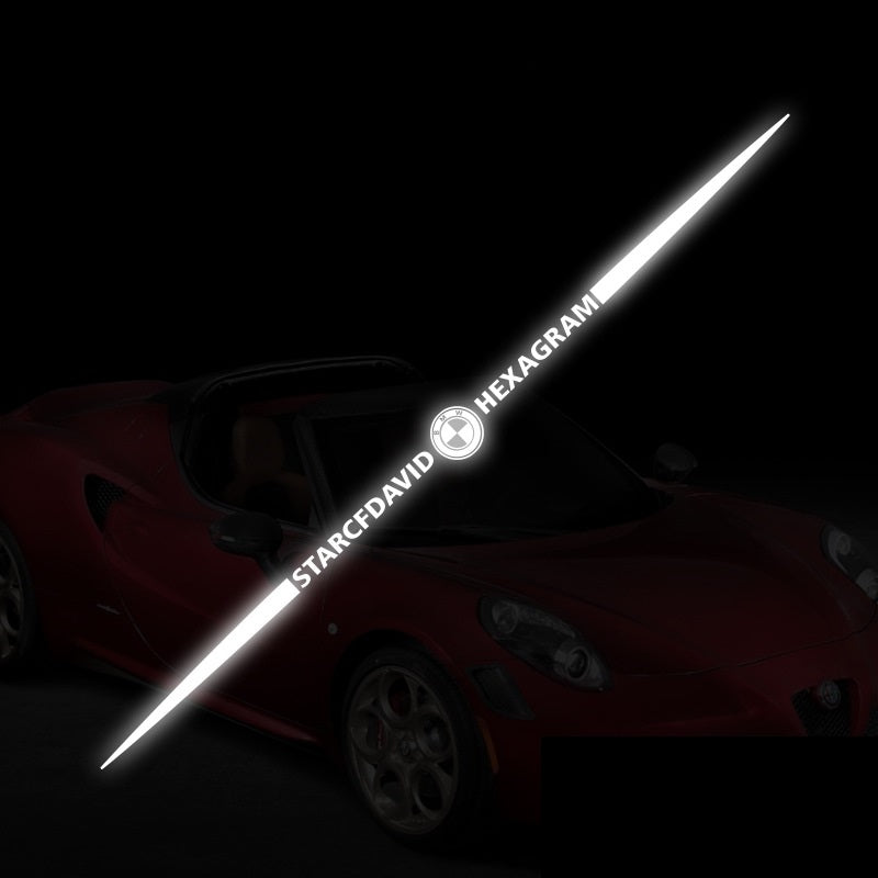 Naklejka samochodowa 3D kolorowa, laserowo odblaskowa, 4 szt.