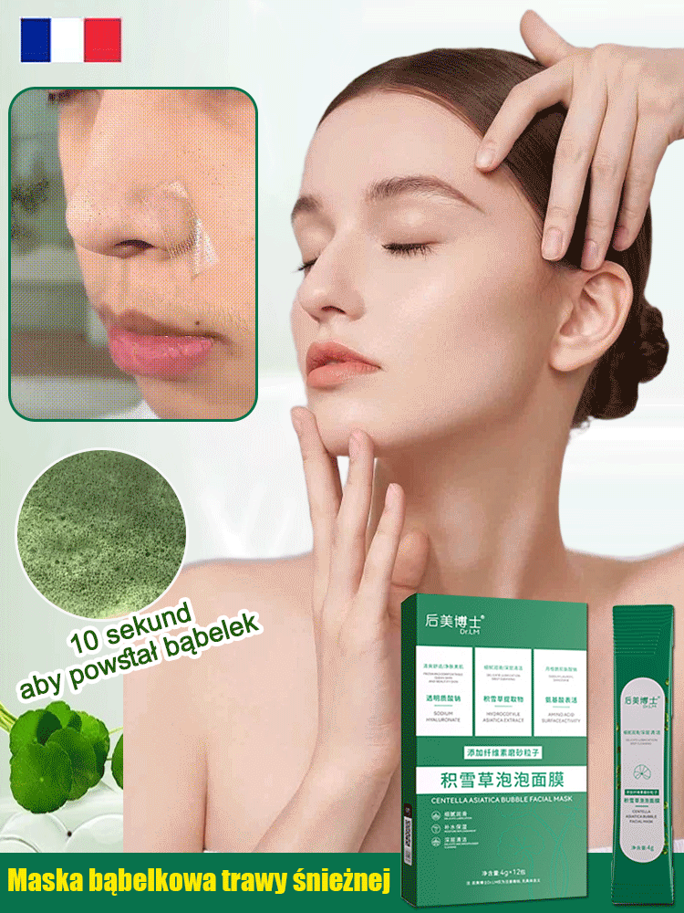 Maska bąbelkowa trawy śnieżnej