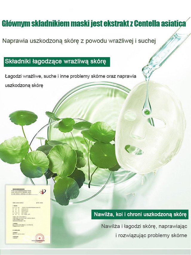 Maska bąbelkowa trawy śnieżnej