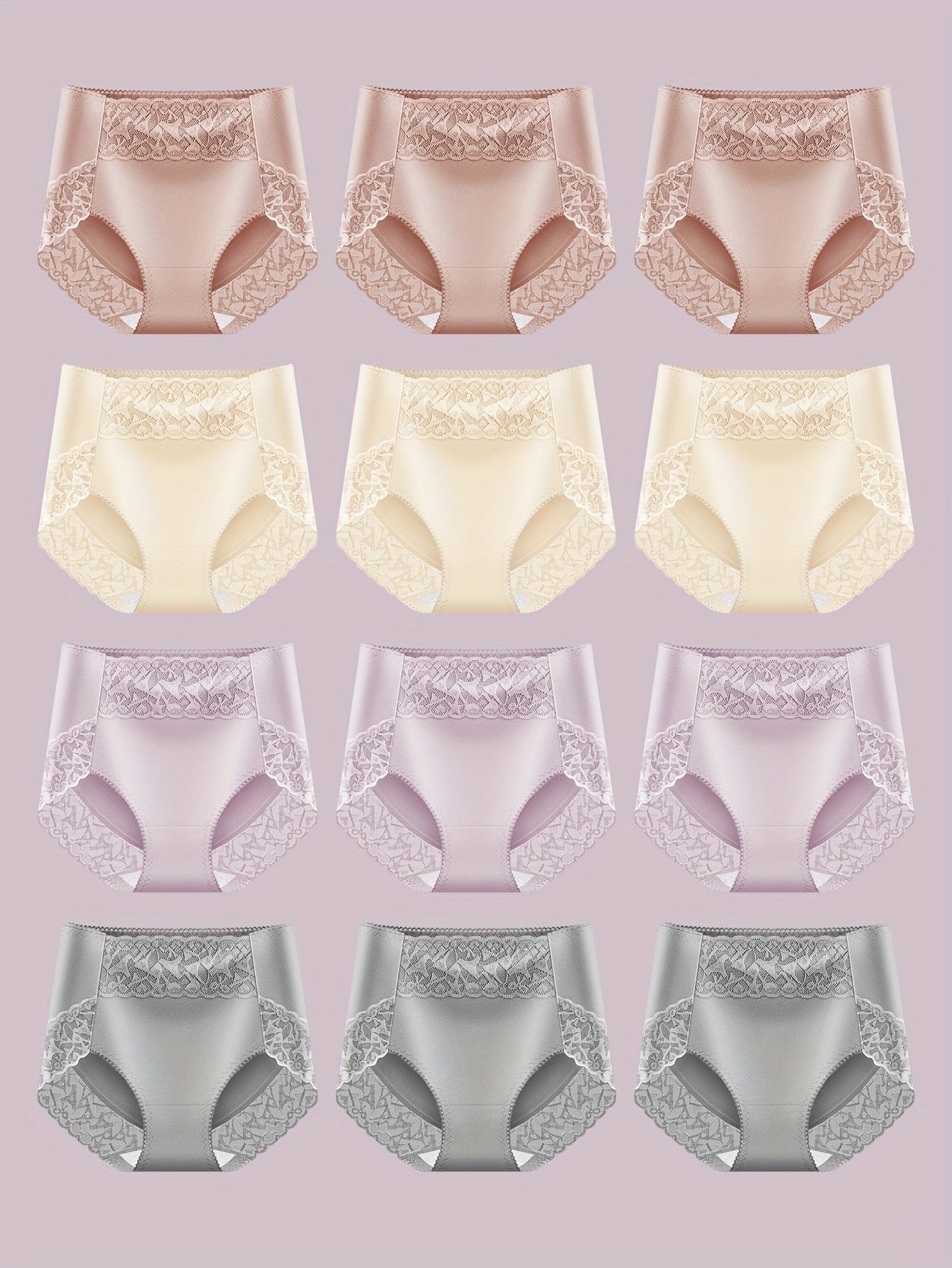 【Kup 6, otrzymaj 6 gratis】Bawełniana, higroskopijna, antybakteryjna, wyszczuplająca bielizna z wysokim stanem