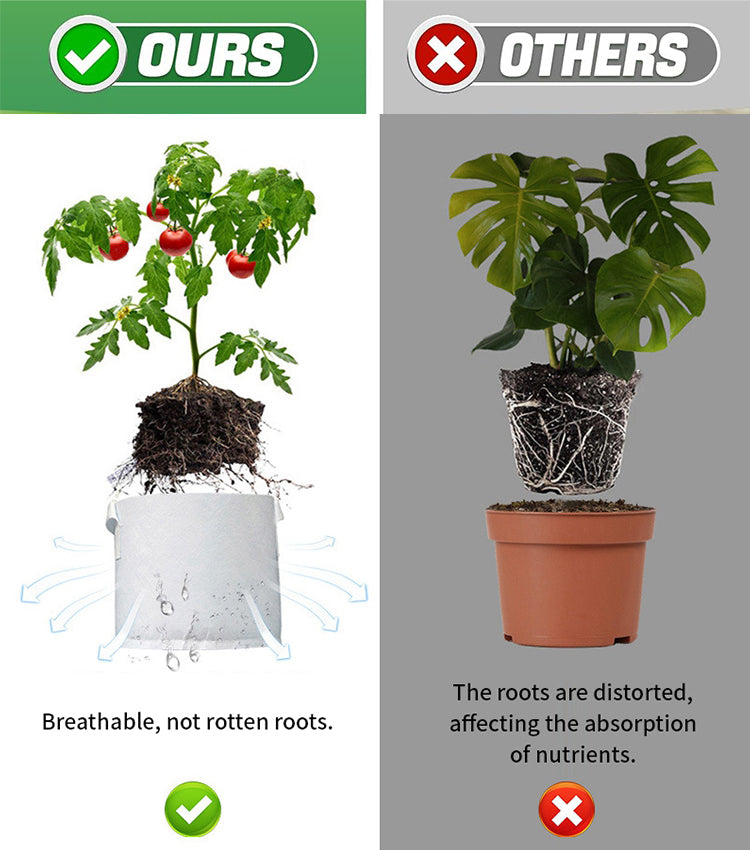 【10 szt.】🌱 3/4/5/7/10 galonowe worki do uprawy warzyw/kwiatów/roślin, mocne worki do uprawy z włókniny