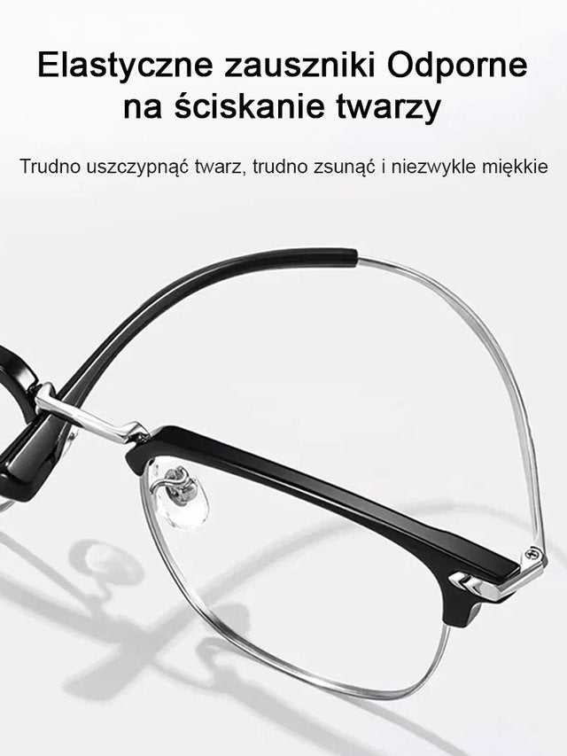 Automatyczne okulary do czytania z funkcją powiększania i filtrem światła niebieskiego