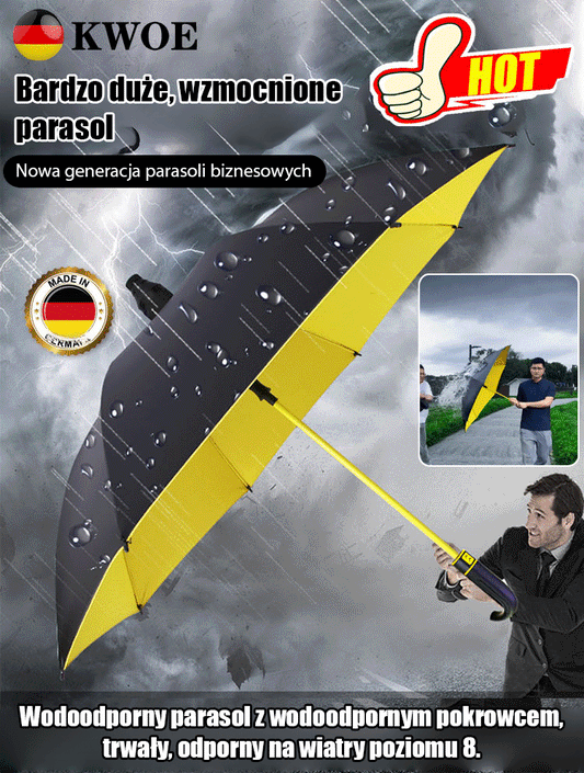 Samozwijający się piętrowy parasol odporny na sztorm