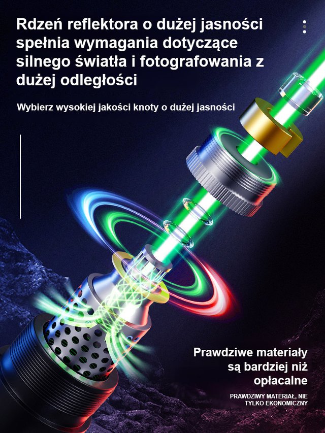 Wysokiej mocy dalekosiężny laserowy wskaźnik świetlny.
