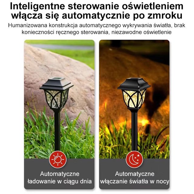 Solarne lampy ogrodowe wodoodporne do użytku domowego.