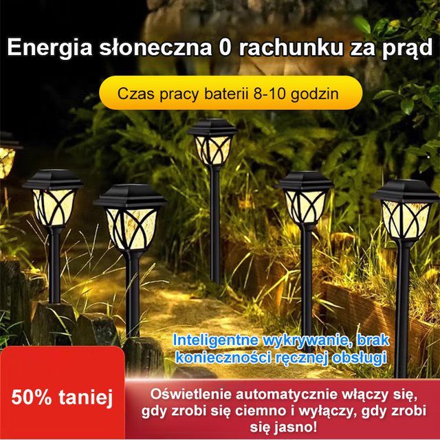 Solarne lampy ogrodowe wodoodporne do użytku domowego.