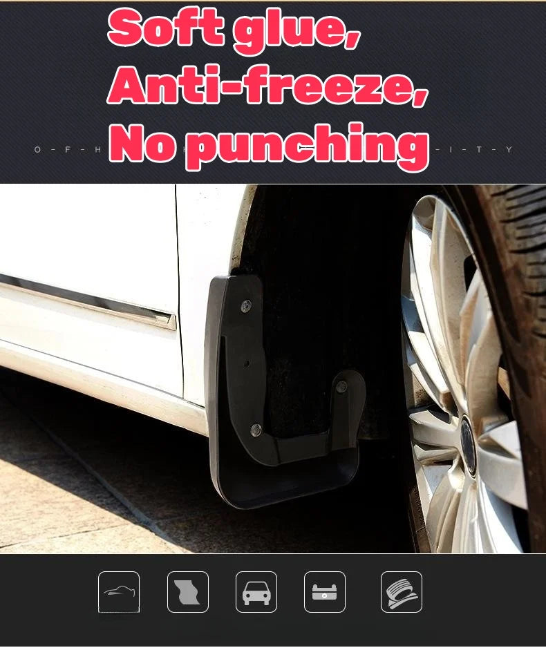 Błotniki samochodowe przeciw piaskowaniu skutecznie chronią lakier samochodu (4 sztuki)