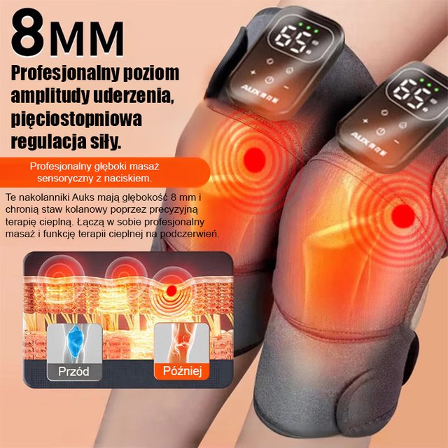 Elektryczny masażer do kolan z funkcją podgrzewania.