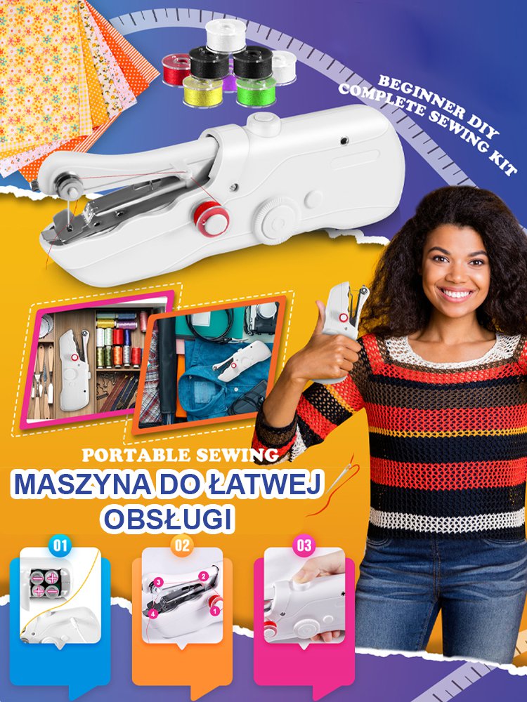 Wielofunkcyjna ręczna mini maszyna do szycia