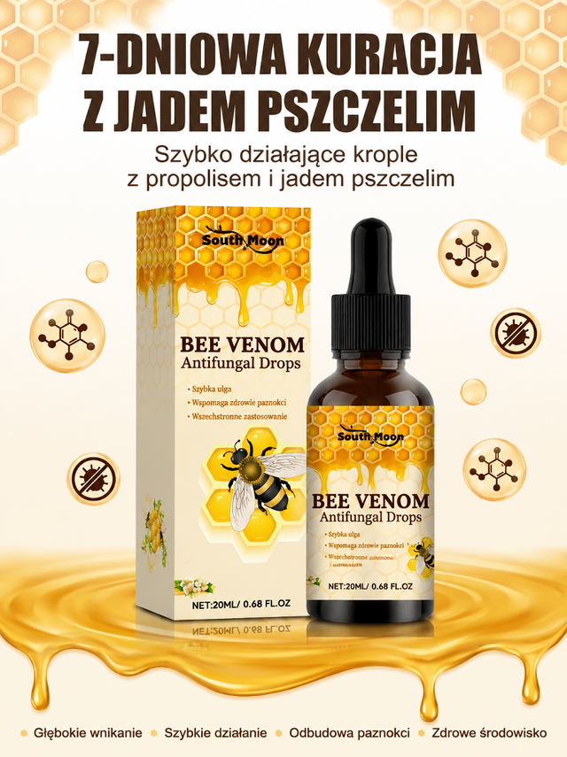 【7 dni jasne paznokcie】Krople do pielęgnacji paznokci z jadem pszczelim