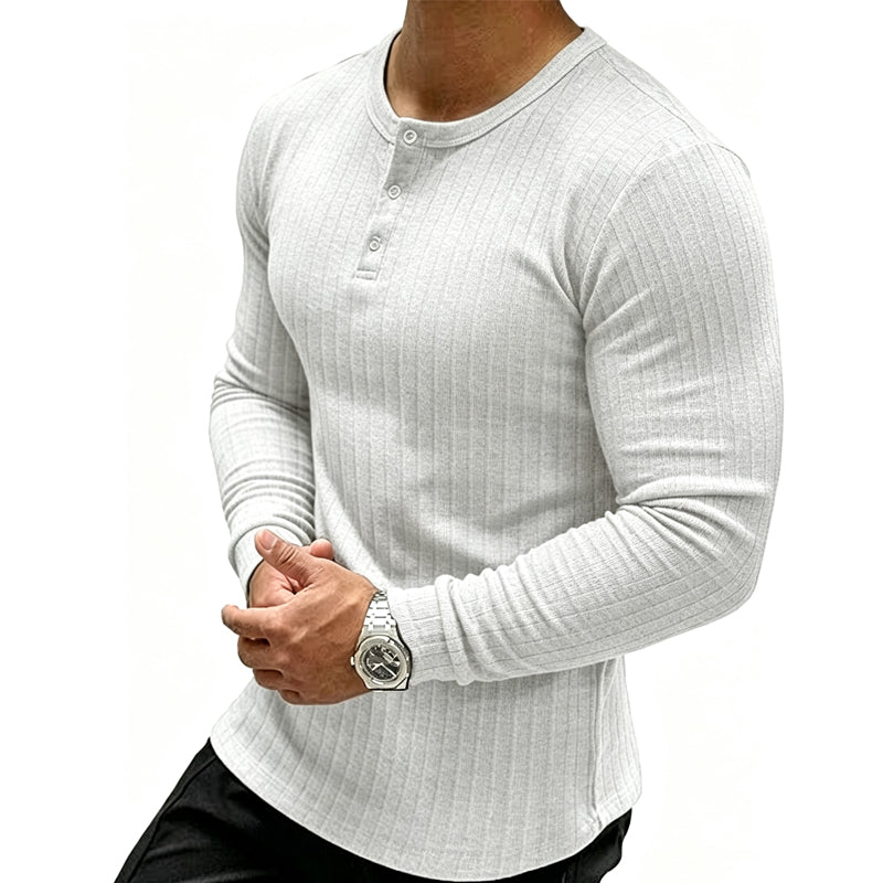 🍁Zdobądź swoją nową jesienną modę - męską koszulę Henley o dopasowanym kroju