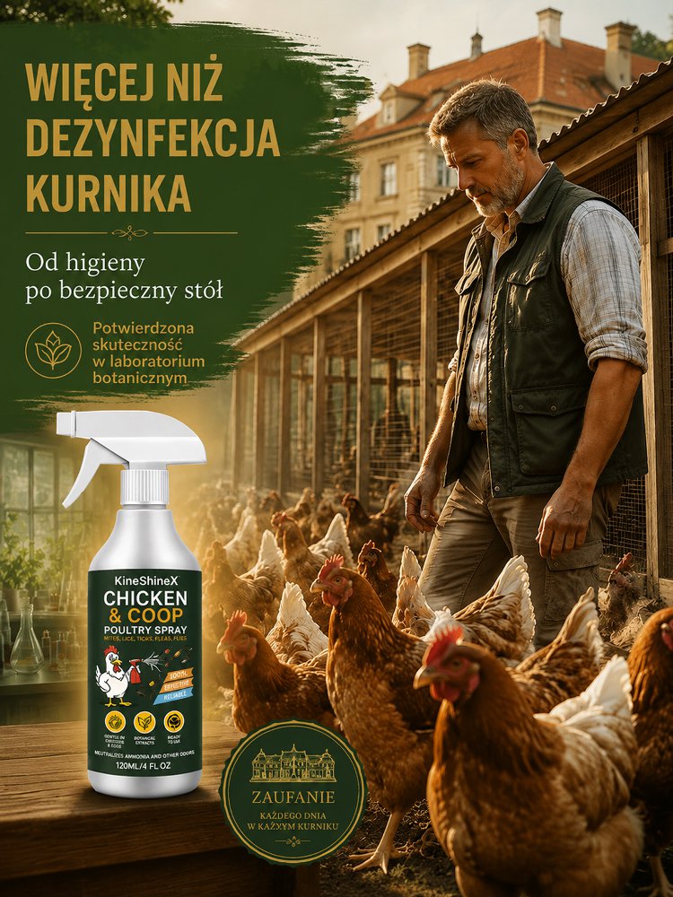 Specjalny spray dezynfekujący i odkażający do kurników