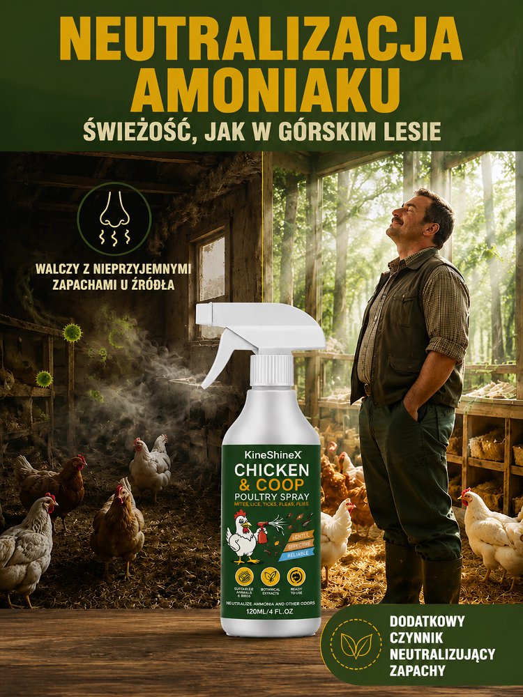 Specjalny spray dezynfekujący i odkażający do kurników