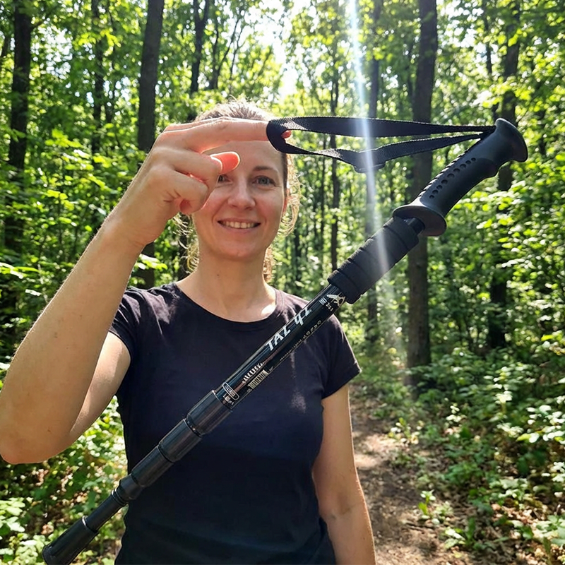 ⛰️Regulowane kije trekkingowe wykonane ze stopu aluminium - wytrzymałe, amortyzujące, lekkie 🌲