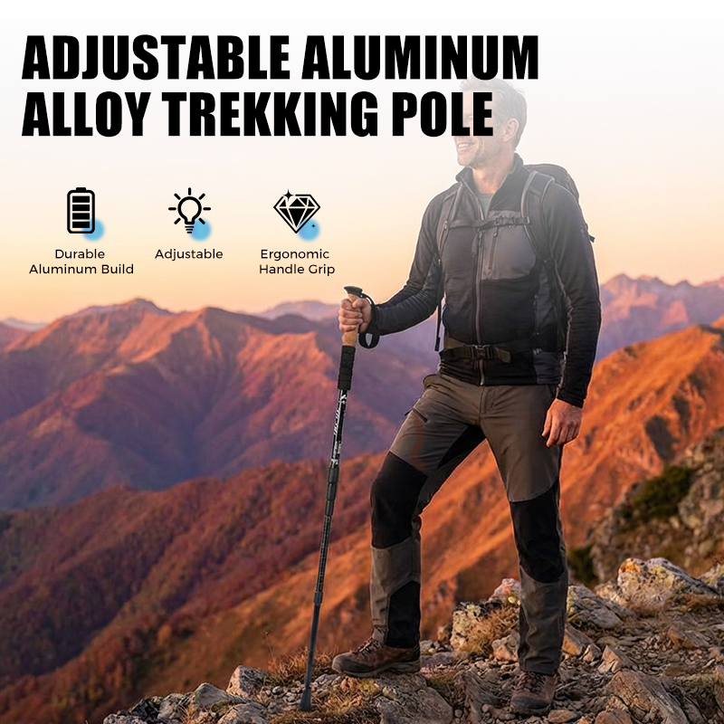⛰️Regulowane kije trekkingowe wykonane ze stopu aluminium - wytrzymałe, amortyzujące, lekkie 🌲