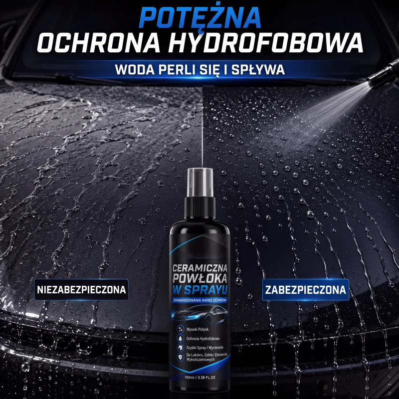 Ceramiczna powłoka nano w sprayu do samochodów