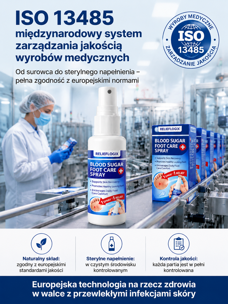 【Pięciokrotne przyspieszenie gojenia】Spray do pielęgnacji stóp dla diabetyków