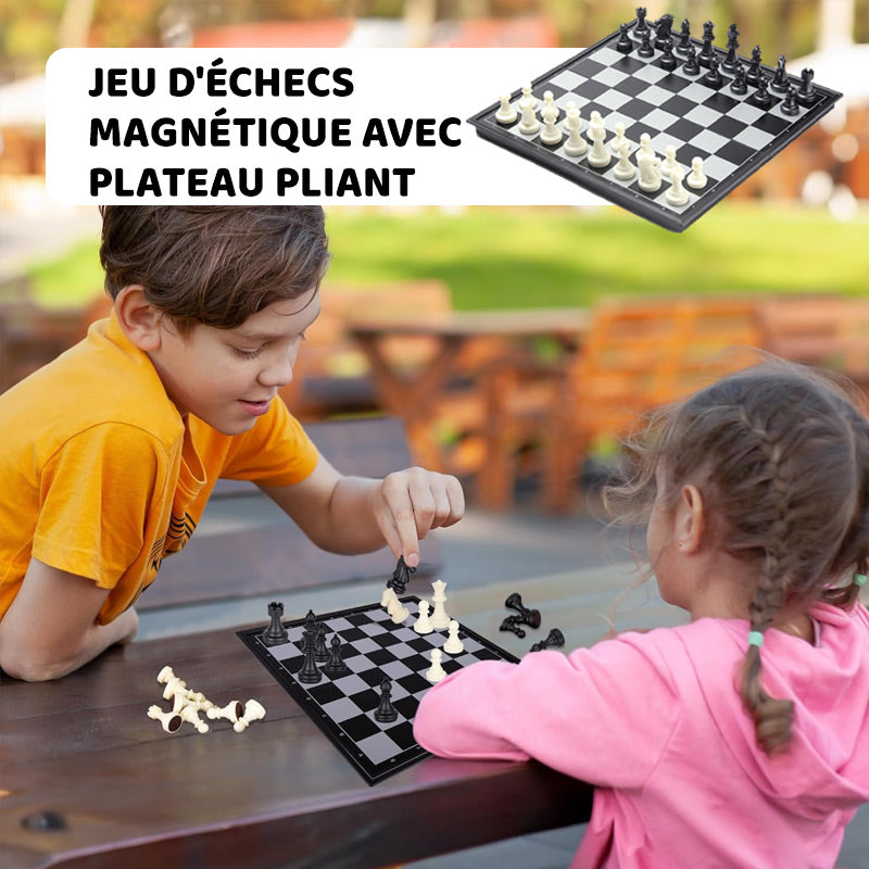 Magnetyczny zestaw szachowy ze składaną planszą